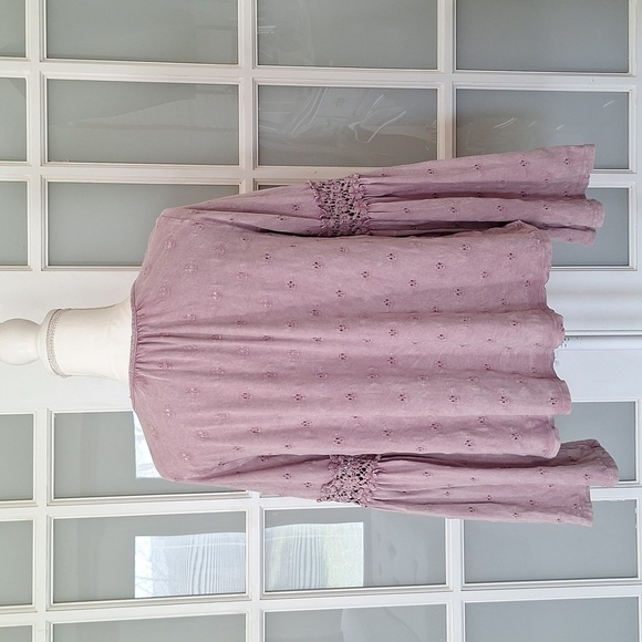Anthropologie Eri + Ali Calvie Eyelet Top in Lavender - Picture 4 of 16